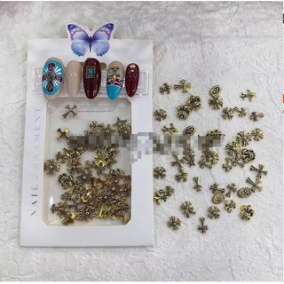 charm gấu mix màu vàng bạc