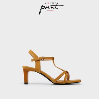 Giày nữ sandal quai chéo monde point mpws06311-vàng