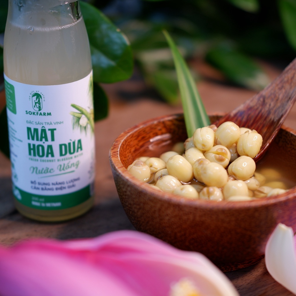 NƯỚC UỐNG MẬT HOA DỪA TƯƠI SOKFARM BÙ KHOÁNG BỔ SUNG NĂNG LƯỢNG TƯƠI MÁT GIẢI KHÁT CHAI 200ML-250ML-1L