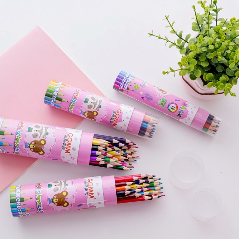 Bút chì màu tô chuyên nghiệp, bút chì màu dạng cốc chất lượng cao kèm gọt bút chì