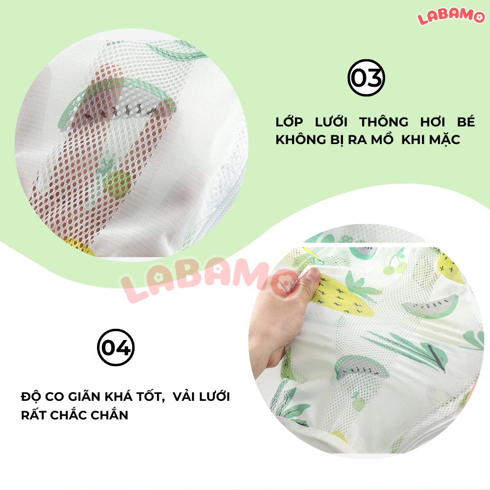 Áo chống nắng cho bé thông hơi có mũ chống tia uv cao cấp LABAMO