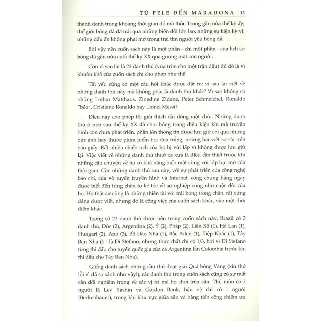 Sách - Từ Pele Đến Maradona - Một Cuốn Cẩm Nang Về Bóng Đá Thế Giới