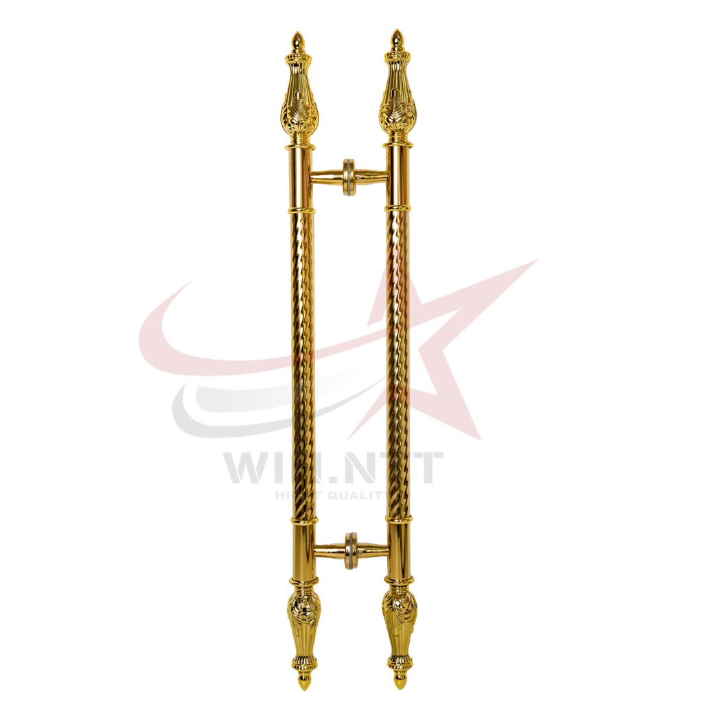 Tay Nắm Cửa Kính Cường Lực, Cửa Nhôm - Nắm Cửa Vàng Cúp Hoa