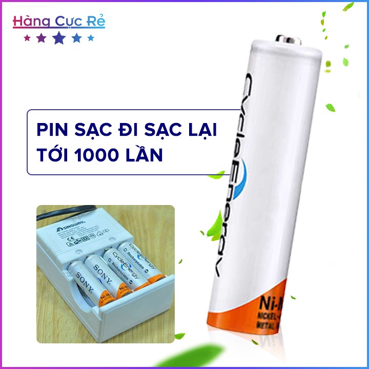 Pin sạc AAA (3A) loại tốt Ni-MH 4300mAh 1.2V 🚀Freeship🚀 Pin tiểu Cycle Energy Rechargeable (1 viên) - Shop Hàng Cực Rẻ