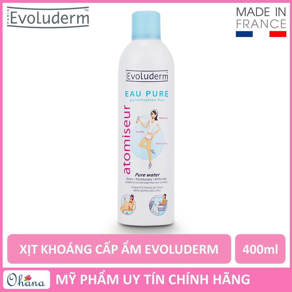Xịt Khoáng Cấp Ẩm Evoluderm Atomiseur Eau Pure 400ml | BigBuy360 - bigbuy360.vn