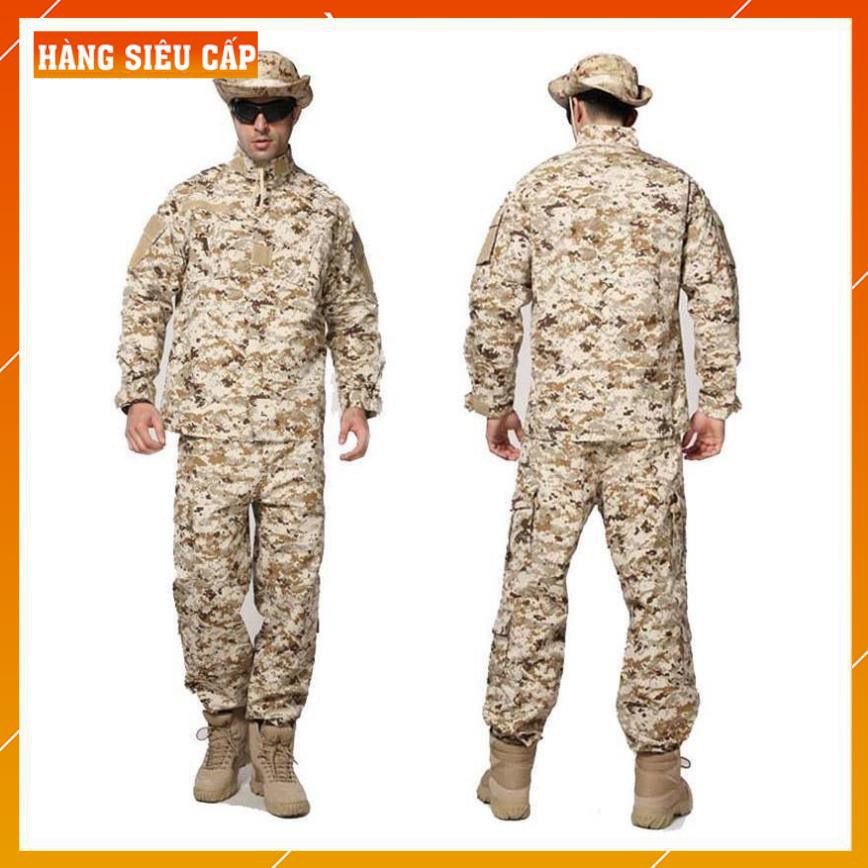 Bộ Quần Áo Túi Hộp Chiến Thuật Chất Kaki