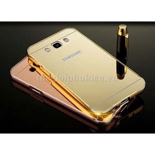 Ốp lưng tráng gương viền kim loại SamSung Galaxy J5 2016 bo tròn