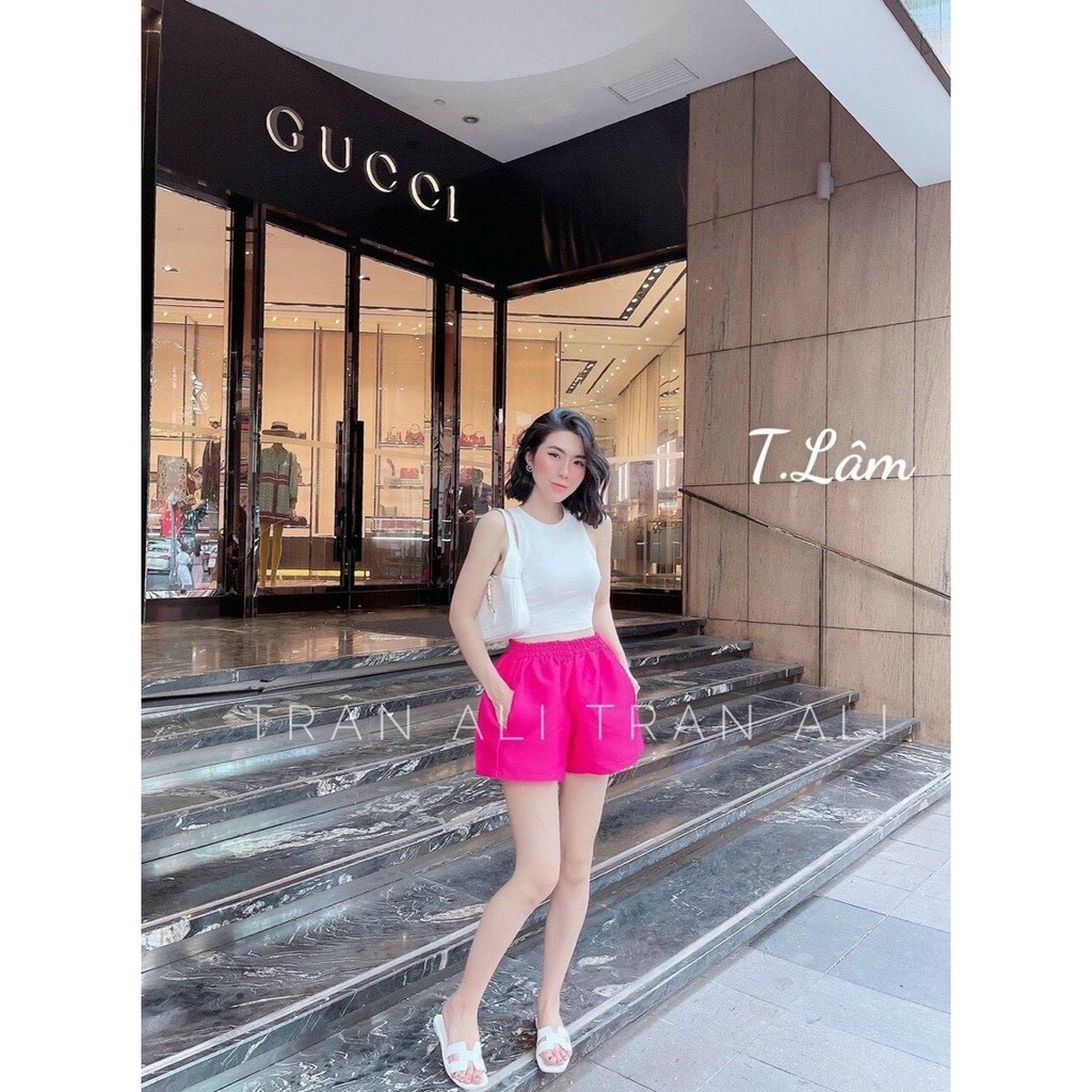 Quần short cạp chun màu siêu hot