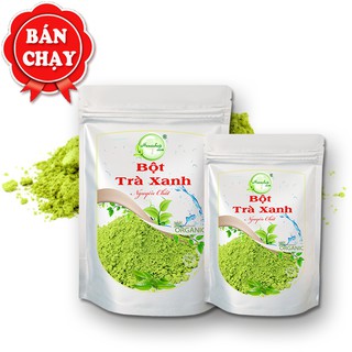 Bột trà xanh 100gr Dưỡng Trắng Da, Giảm mụn thâm nám, Ngăn ngừa lão hóa da - Henashop