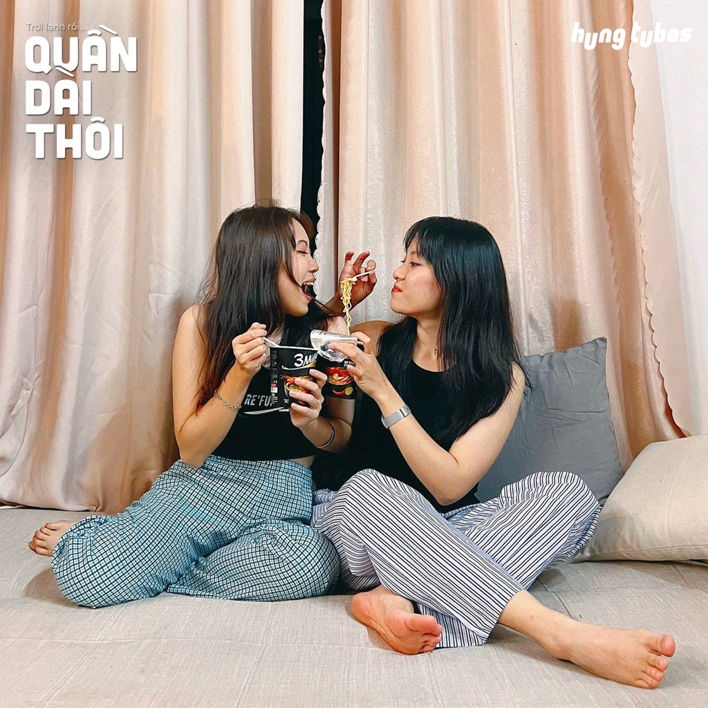 Quần dài caro/sọc chất vải êm mềm Hungtubes.
