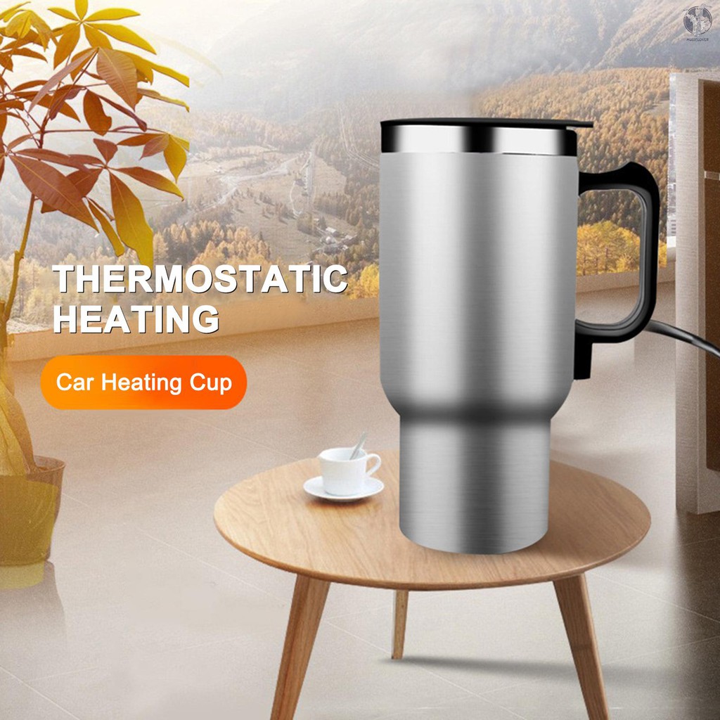 THERMOS Cốc Giữ Nhiệt Bằng Thép Không Gỉ 12v 300ml Cho Xe Hơi