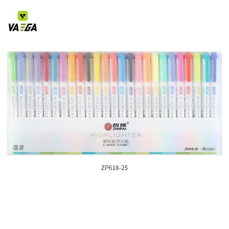 Set Bút Màu 5 CÂY/ 25 CÂY BÚT HIGHLIGHT ĐÁNH DẤU 2 ĐẦU ZHIPAI DUPE Zebra MILDLINER TAKE NOTES BULLET JOURNAL