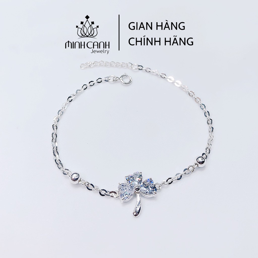 Lắc Chân Bạc Minh Canh Jewelry - Cỏ 3 Lá May Mắn