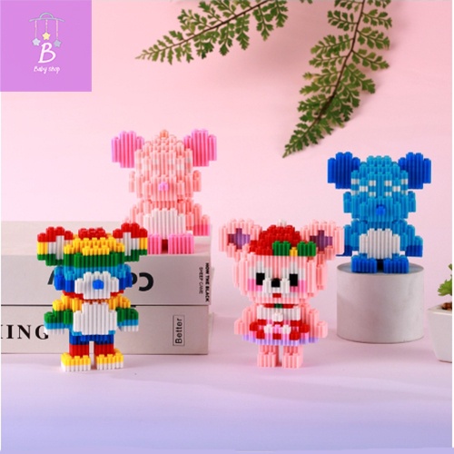 Đồ Chơi Xếp Hình Lắp Ráp Mô hình Gấu Bearbrick Làm Quà Tặng Sinh Nhật- Dễ Thương Độc Đáo
