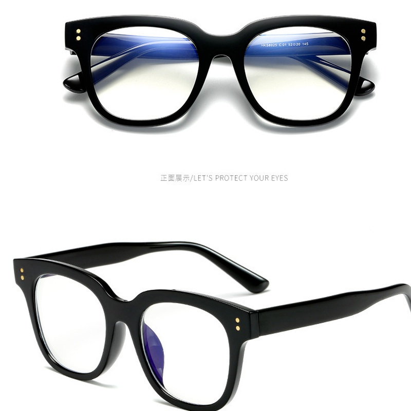 (KIQI-FASHION) COD Mắt Kính Chống Tia Bức Xạ Thiết Kế Đơn Giản Thời Trang Cho Cả Nam Và Nữ
