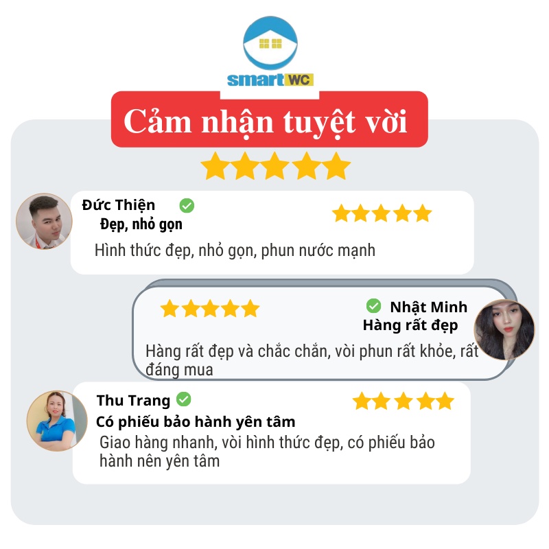 Vòi hoa sen tăng áp 5 chế độ Luva VS3/VS4/VS5