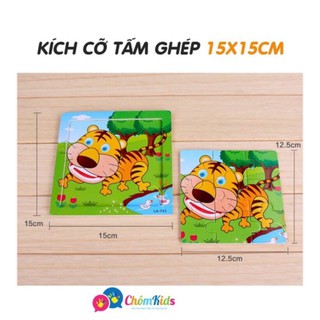 Tranh gỗ ghép 9 miếng cho bé