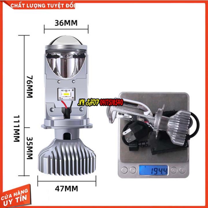 LED BI CẦU Y6 CHÂN H4 - 3 CHẾ ĐỘ COS CÓ CHỤP CHẮN SÁNG GẮN OTO - XE MÁY ( CLIP TEST ) LƯU Ý GIÁ 1 CHIẾC Ảnh thật Sp