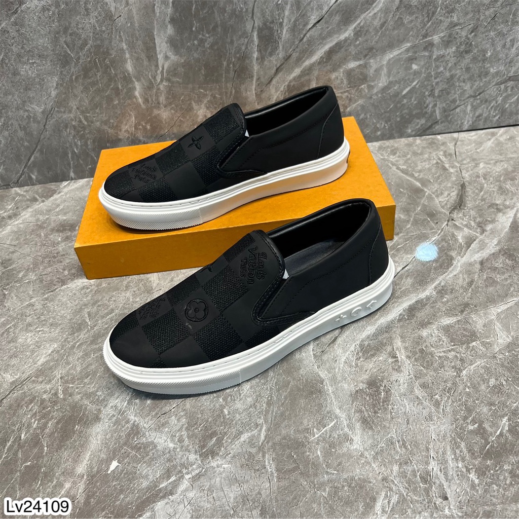 Giày Lười Nam Di.or In Họa Tiết Dập Vân Cao Cấp - Giày Lười Lv Cao Cấp Dành Cho Nam DT FASHION MENWEAR