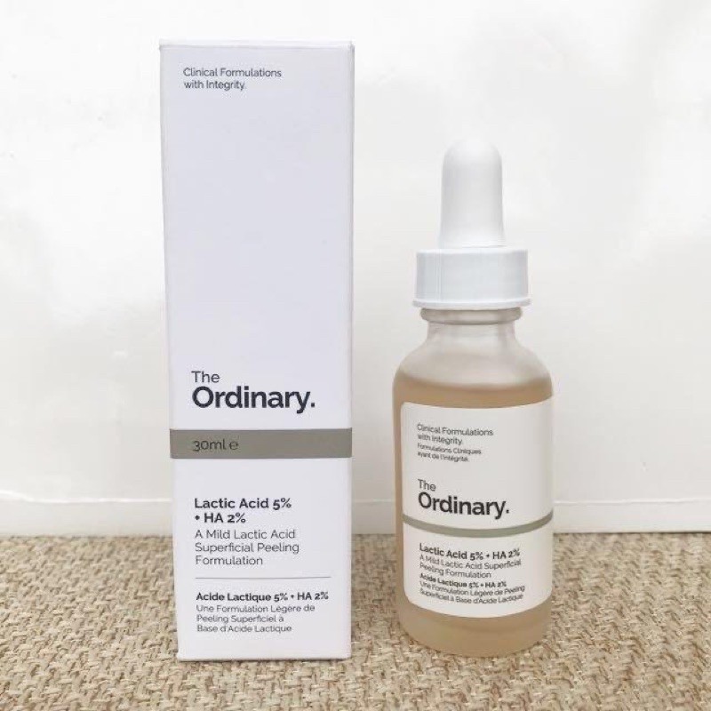 Tẩy da chết hoá học AHA The ORDINARY Lactic acid 10%+ HA