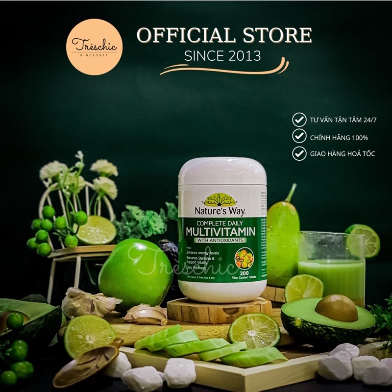 Vitamin Tổng Hợp Rau Củ Nature’s Way Complete Daily Multivitamin 200 viên