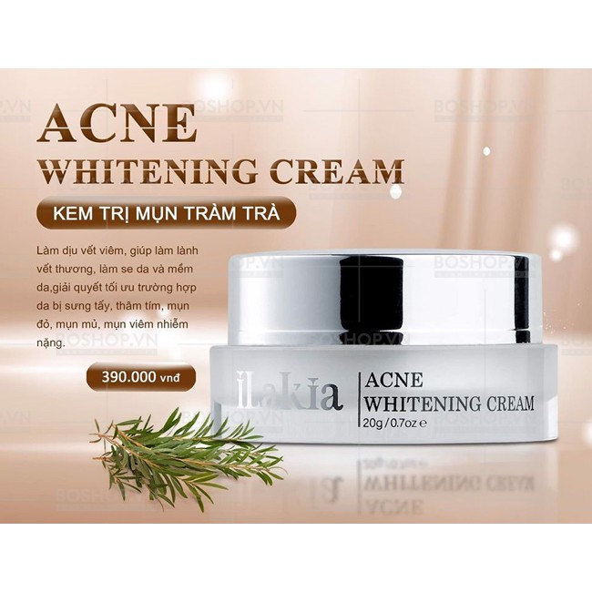 Kem Ngừa Mụn Siêu Tốc Độ Trà Tràm ILAKIA Giúp Giảm Các Loại Mụn Và Bảo Vệ Da Khỏi Vi Khuẩn | BigBuy360 - bigbuy360.vn