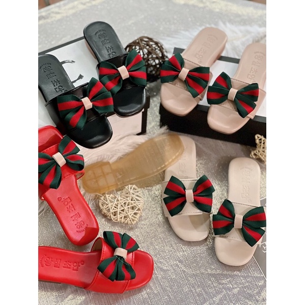 Dép nơ đỏ bé gái (size 26 đến 35)