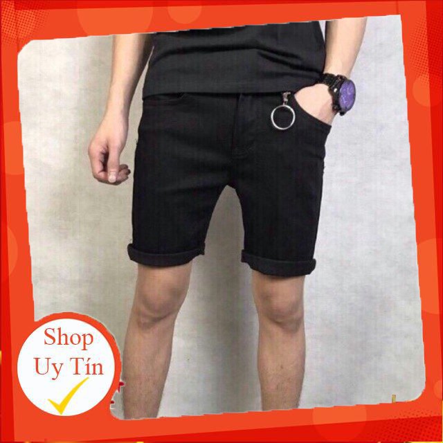 Hàng nhập khẩu QUẦN JEAN NAM SHORT NGẮN ĐEN TRẮNG TRƠN RÁCH VẢI CO GIÃN CAO CẤP Liên hệ mua hàng 084.209.1989