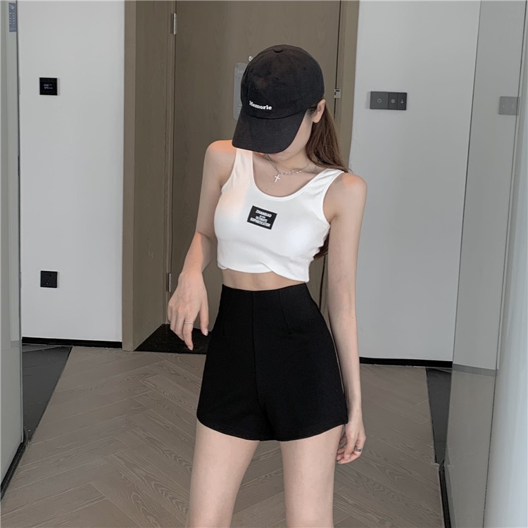 Quần Đùi Lưng Cao Màu Trơn Thiết Kế Ôm Sát Quyến Rũ Cho Nữ | BigBuy360 - bigbuy360.vn