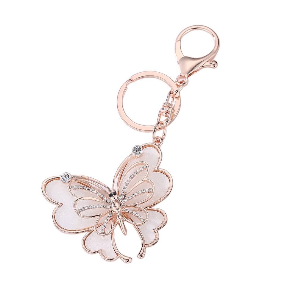 Móc Khóa Hợp Kim Hình Bướm Đính Đá Thời Trang