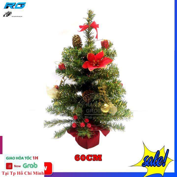 Cây Thông Mini Để Bàn Trang Trí Noel Kèm Phụ Kiện Hàng Việt Nam Cao Cấp Màu Trắng Bạc Và Xanh Vàng