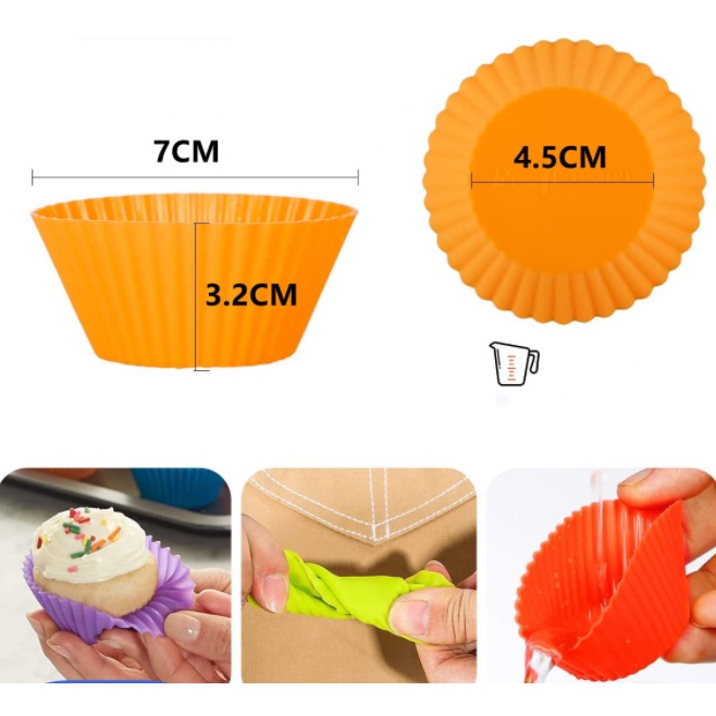 Khuôn bánh muffin silicon đường kính 7cm Duashop