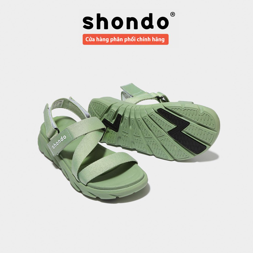 Giày Sandals SHONDO F6 Sport Chính Hãng - Mã F6S007 Màu Xanh Bơ