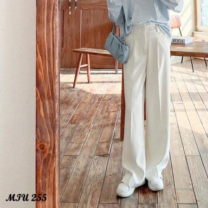 Quần vải ống suông hai cúc hàng QCL1