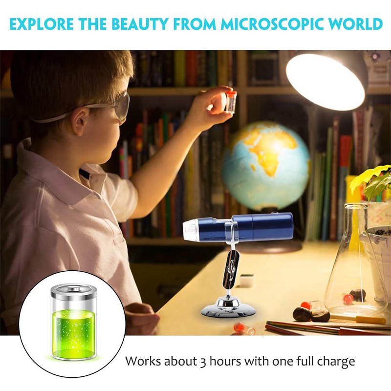 High Quality Wifi Digital Microscope with 2MP Camera with Light for iPhone Android