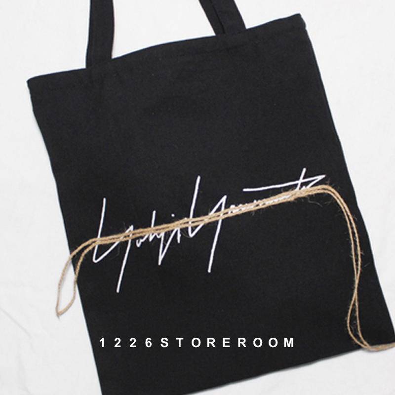 Yohji Túi vải Màu Đen Có Chữ Ký yamamoto