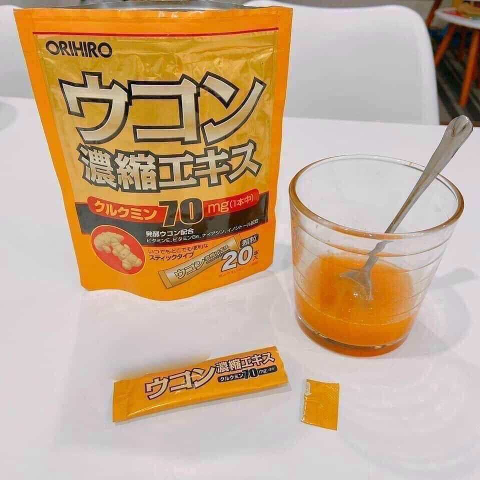 Bột nghệ giải rượu Ukon Orihiro (20 gói) Giúp tỉnh rượu nhanh chóng và xóa bỏ các cảm giác mệt mỏi sau khi uống rượu