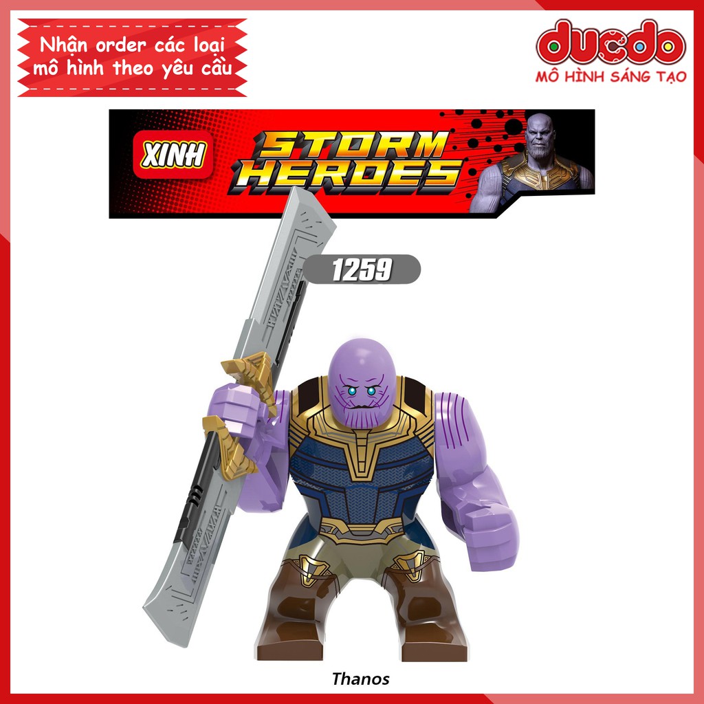 Bigfig Thanos End cầm song đao - Đồ chơi Lắp ghép Xếp hình Mini Minifigures Big Fig Iron Man EndGame XINH X1259