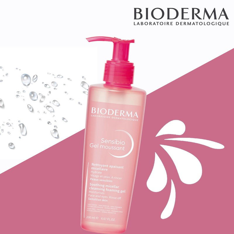 Gel Rửa Mặt Bioderma Sensibio Gel Moussant Tạo Bọt Cho Da Nhạy Cảm 100ml 200ml