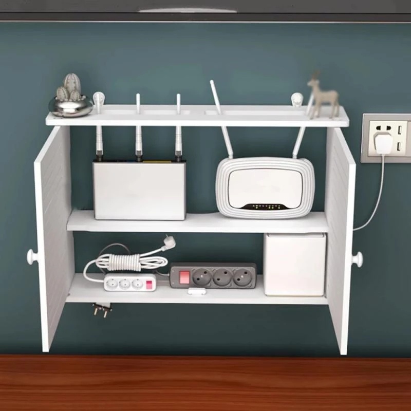 Hộp gỗ đựng bộ định tuyến wifi không dây treo tường tiện lợi