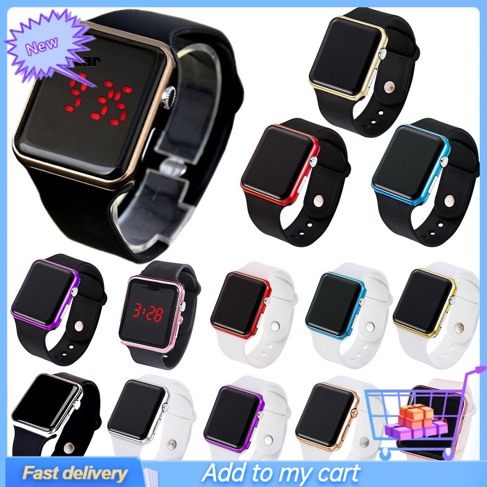 Đồng Hồ Điện Tử Mặt Vuông Cho Nam Và Nữ