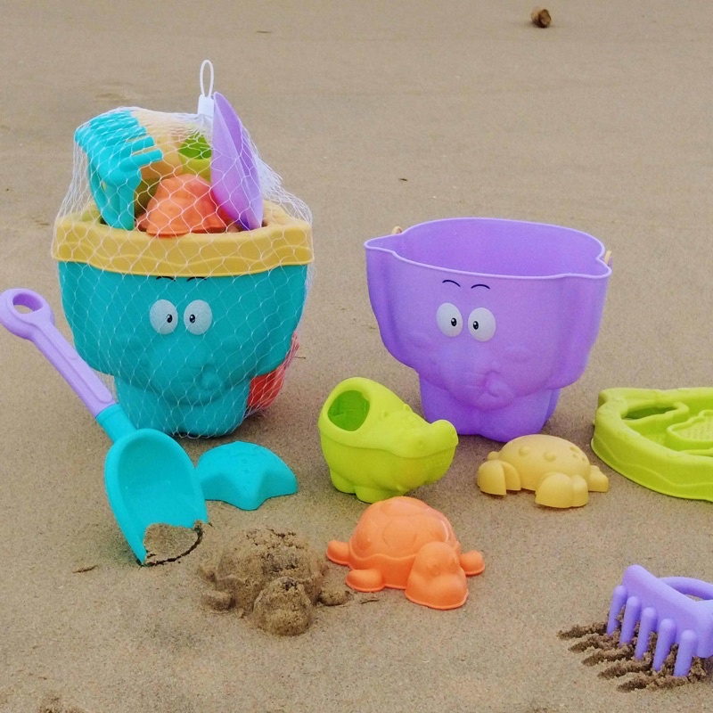 Đồ chơi xúc cát, vali đồ chơi xúc cát hà mã 9 chi tiết