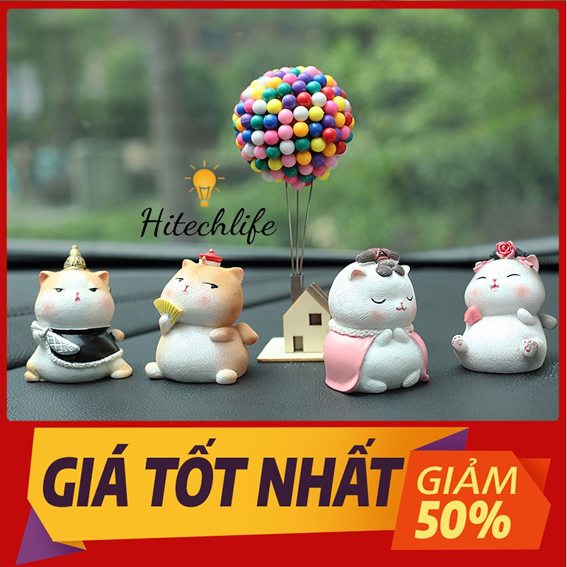 Phụ Kiện Trang Trí Xe Hơi Gia Đình Công Chúa Mèo Trang Trí Taplo Ô Tô, Bàn Làm Viêc Giá Rẻ Gồm 4 Chú Mèo Siêu Đáng Yêu | BigBuy360 - bigbuy360.vn