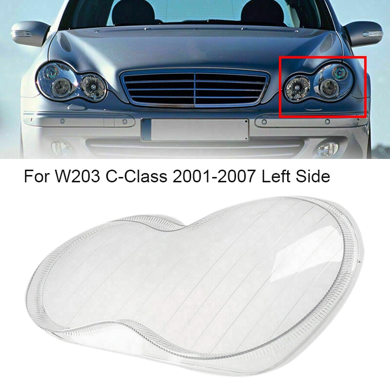 Đèn pha phía trước ô tô Ống kính trong suốt Chụp đèn Vỏ cho Mercedes Benz 2001-2007 W203 C-Class 180 200 230 260 280