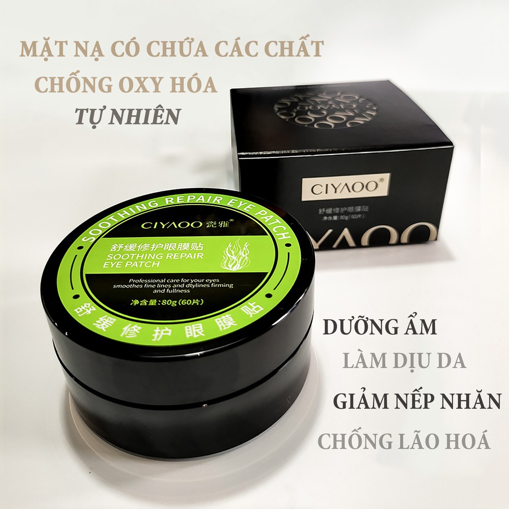 Mặt Nạ Mắt Collagen CIYAOO Cấp Dưỡng Ẩm Mắt Giảm Thâm Quầng Da Bọng Mắt (Hộp 60 miếng)