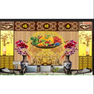Tranh 3D dán bàn thờ trang trí phòng thờ