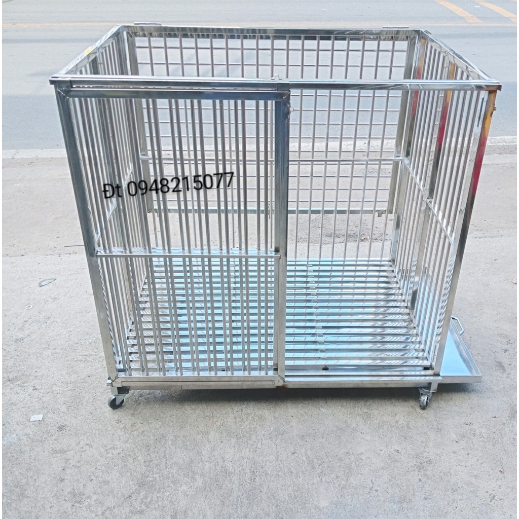 CHUỒNG CHÓ XẾP GỌN THÔNG MINH 1m2 x 80 x 1m INOX CAO CẤP