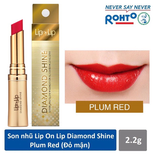 Son Nhũ Trang Điểm Dưỡng Tối Ưu Lip On Lip Diamond Shine 2,2g FREESHIP Hàng Chính Hãng Mềm Môi Dưỡng Ẩm -HT133