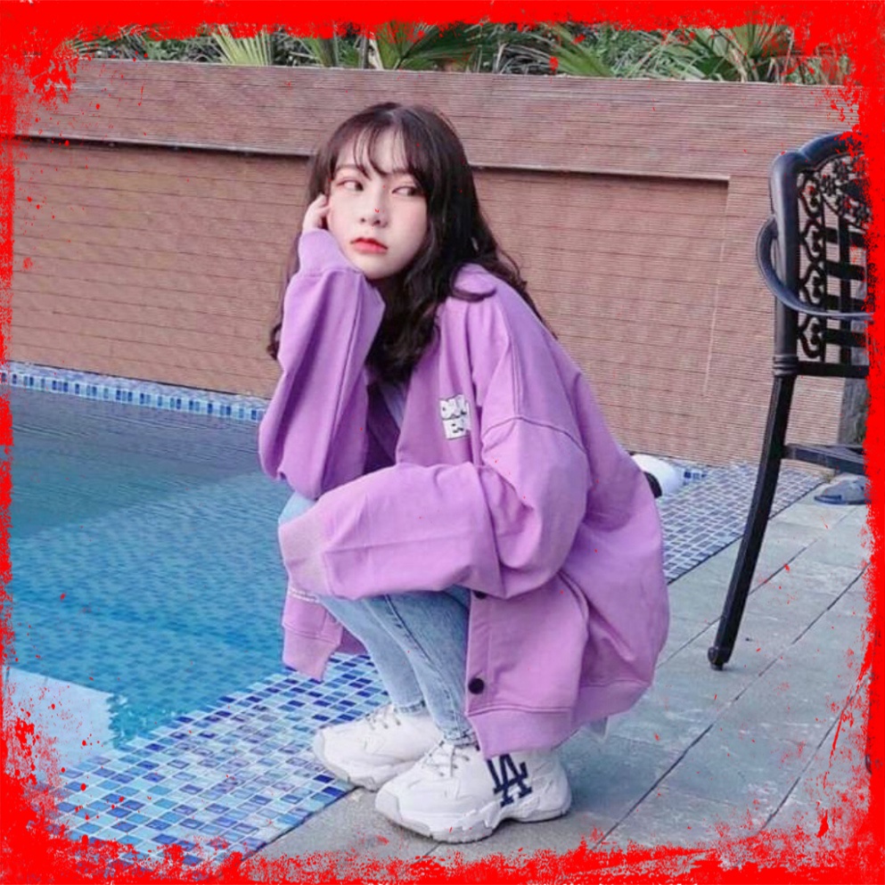 Áo Nữ Hot Đẹp ❤ Áo Khoác Cardigan Basic Purple Unisex Màu Tím