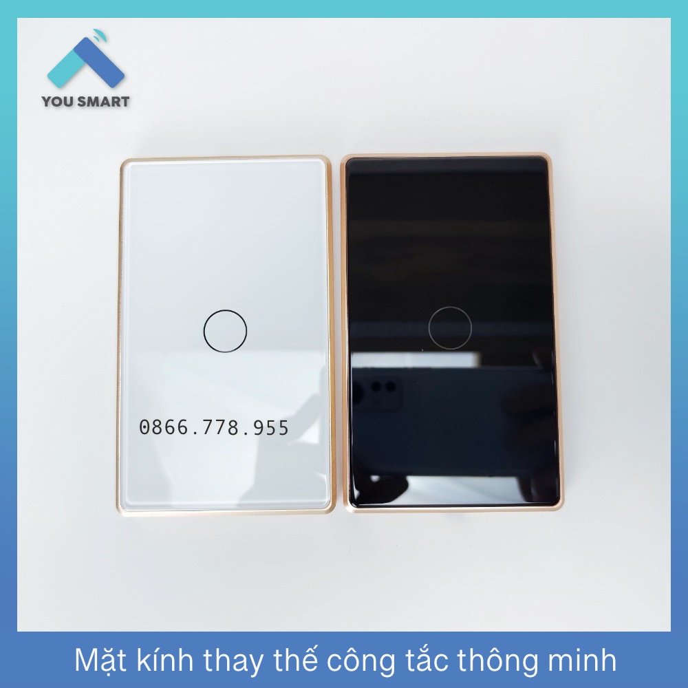 Mặt kính Vuông/Chữ Nhật THAY THẾ cho công tắc thông minh Tuya 1-2-3-4 bấm